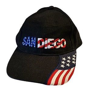 San Diego CA Baseball Ball Cap Hat DBA Athletic Wear Stars Stripes Patriotic